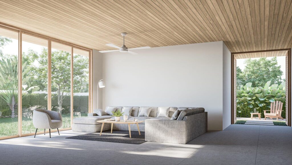 spacious living room with natural light