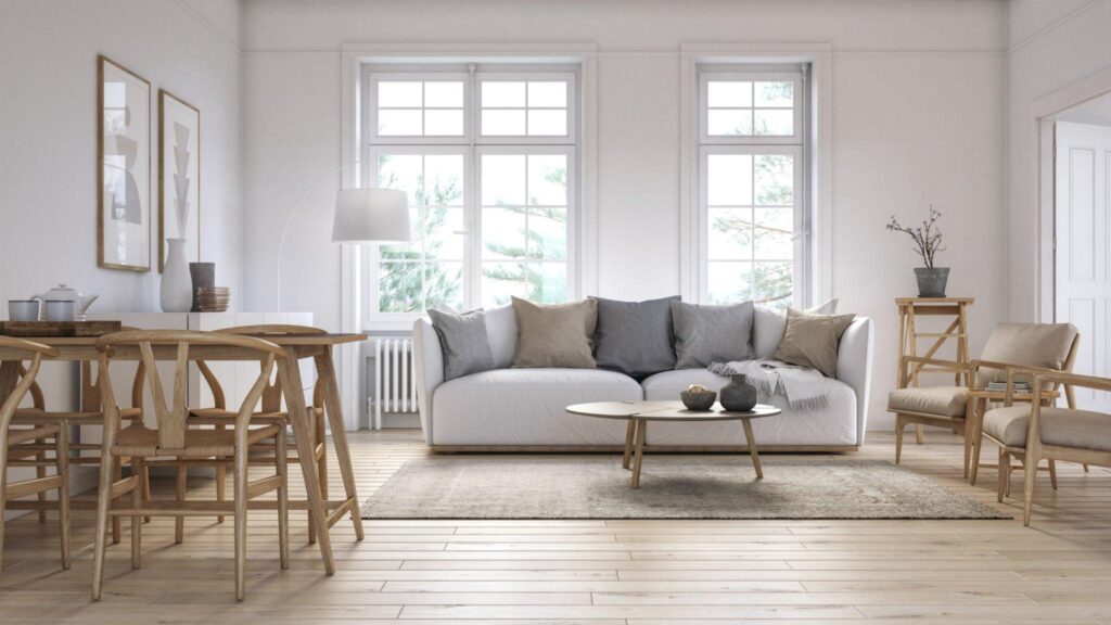 3d interior rendering of living room