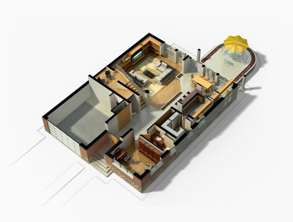 3d floor plan of a house