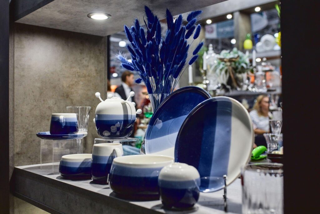 The show deals in ceramics glass fabrics