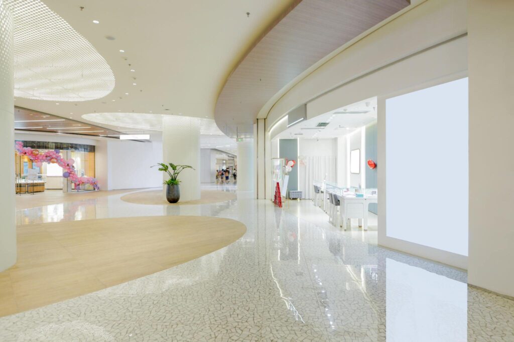 hall of modern shopping mall