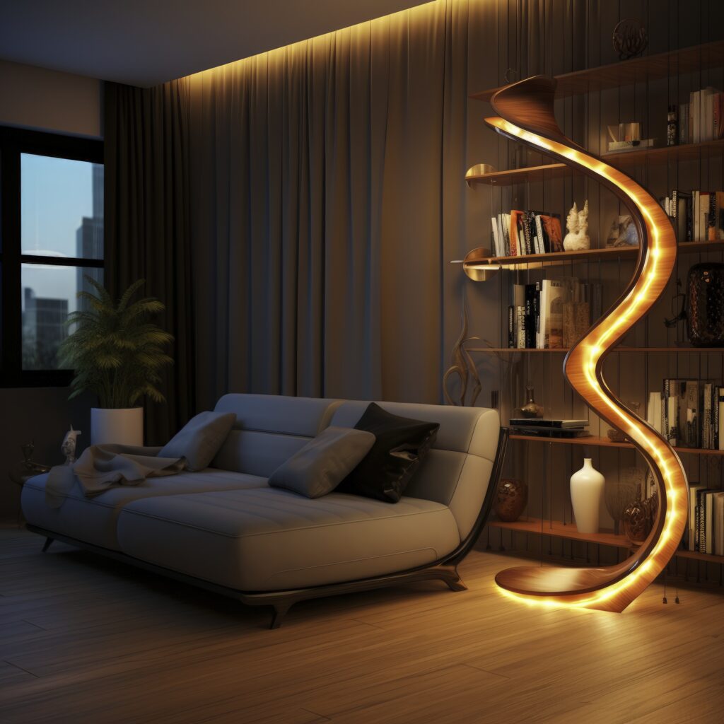 view house lamp with futuristic design